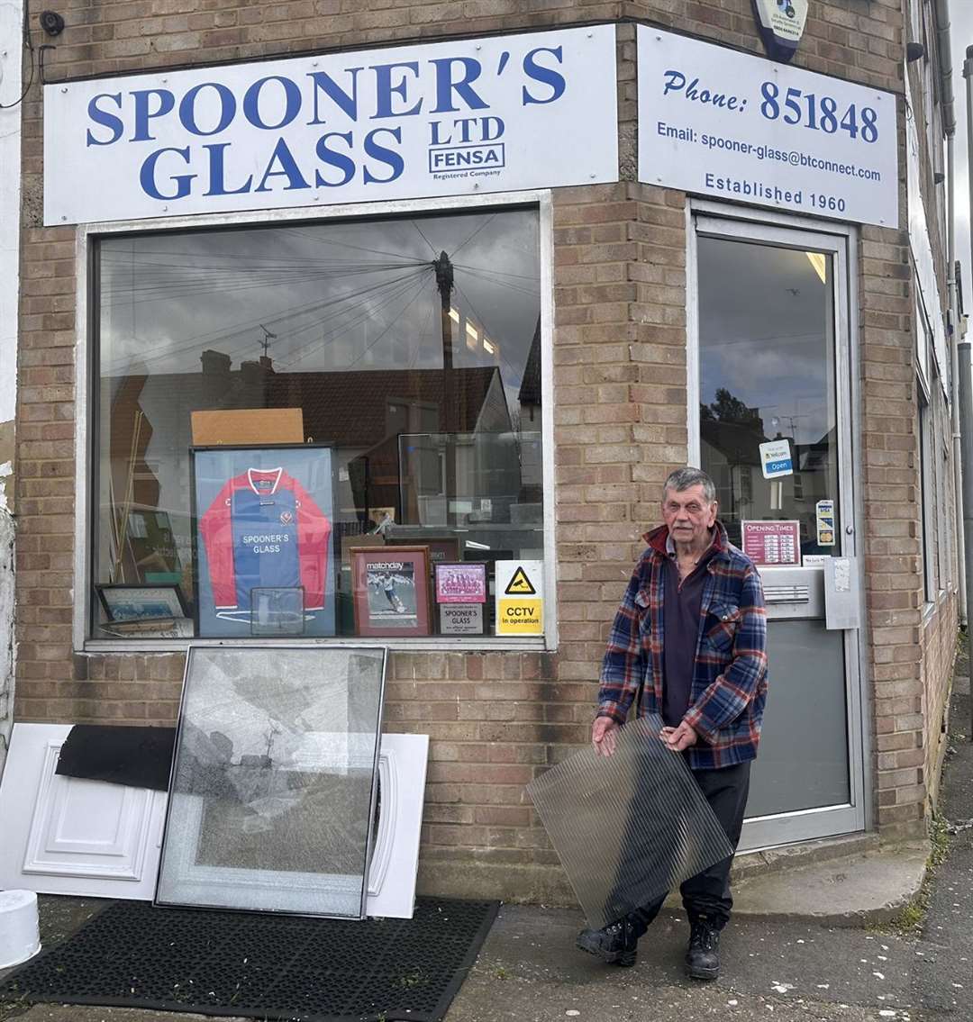 Derek Royden has worked at Spooner’s Glass in Gillingham since he was 15