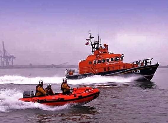 The Sheerness lifeboats in action