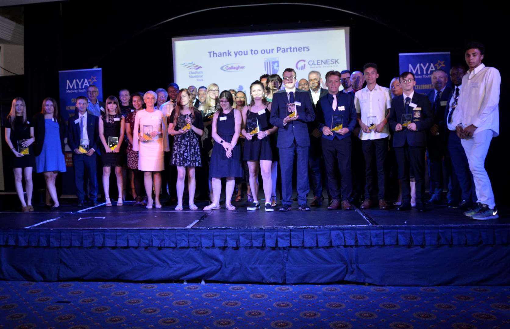 All of the winners and sponsors at the 2018 Medway Youth Awards