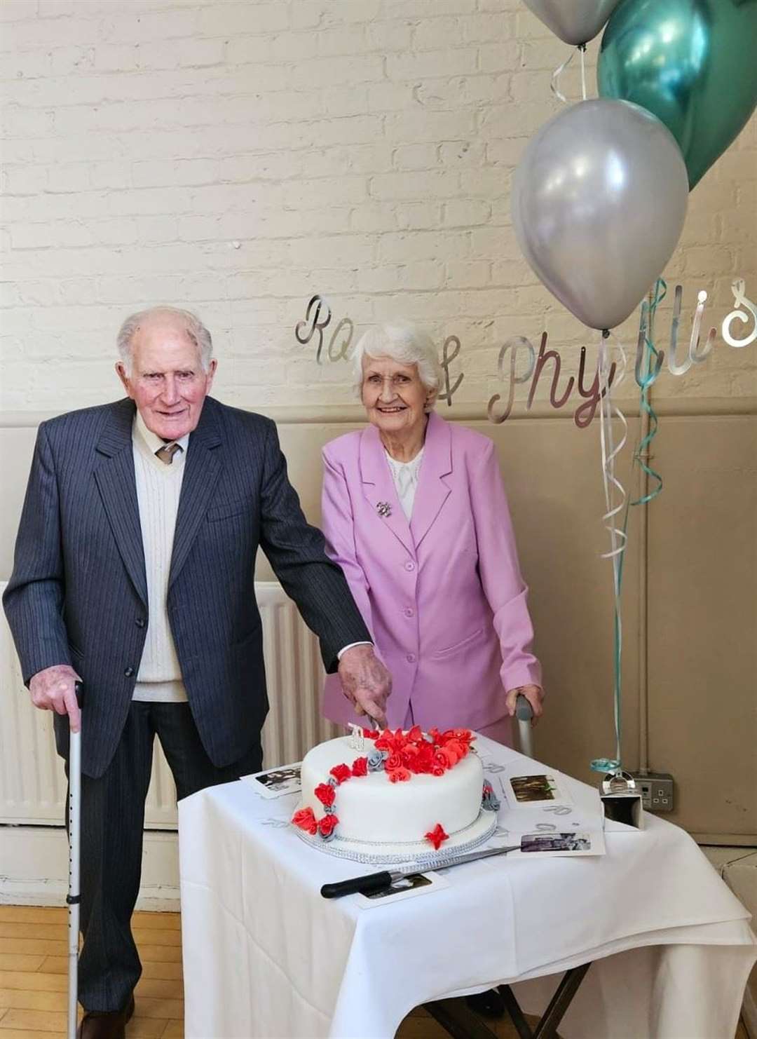 Ron and Phyllis Wills at a family and friends celebration for their platinum anniversary. Photo: Kay Mannering
