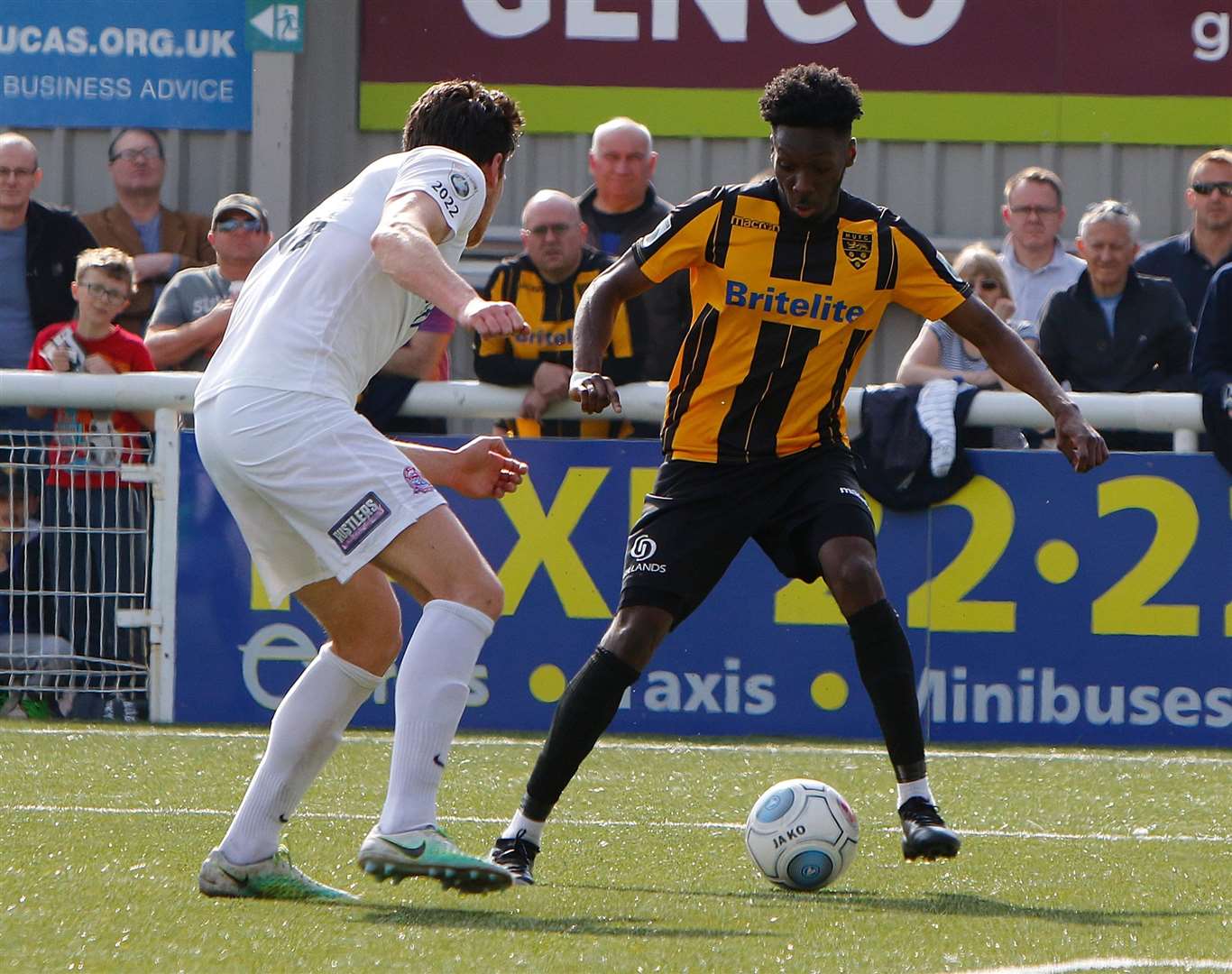 Match-winner Blair Turgott gets at the AFC Fylde defence Picture: Andy Jones