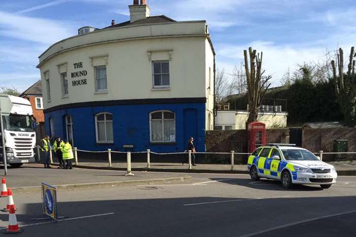 Police have closed the road after the bridge has been struck by a lorry.