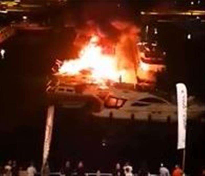 The boat went up in flames in Ramsgate