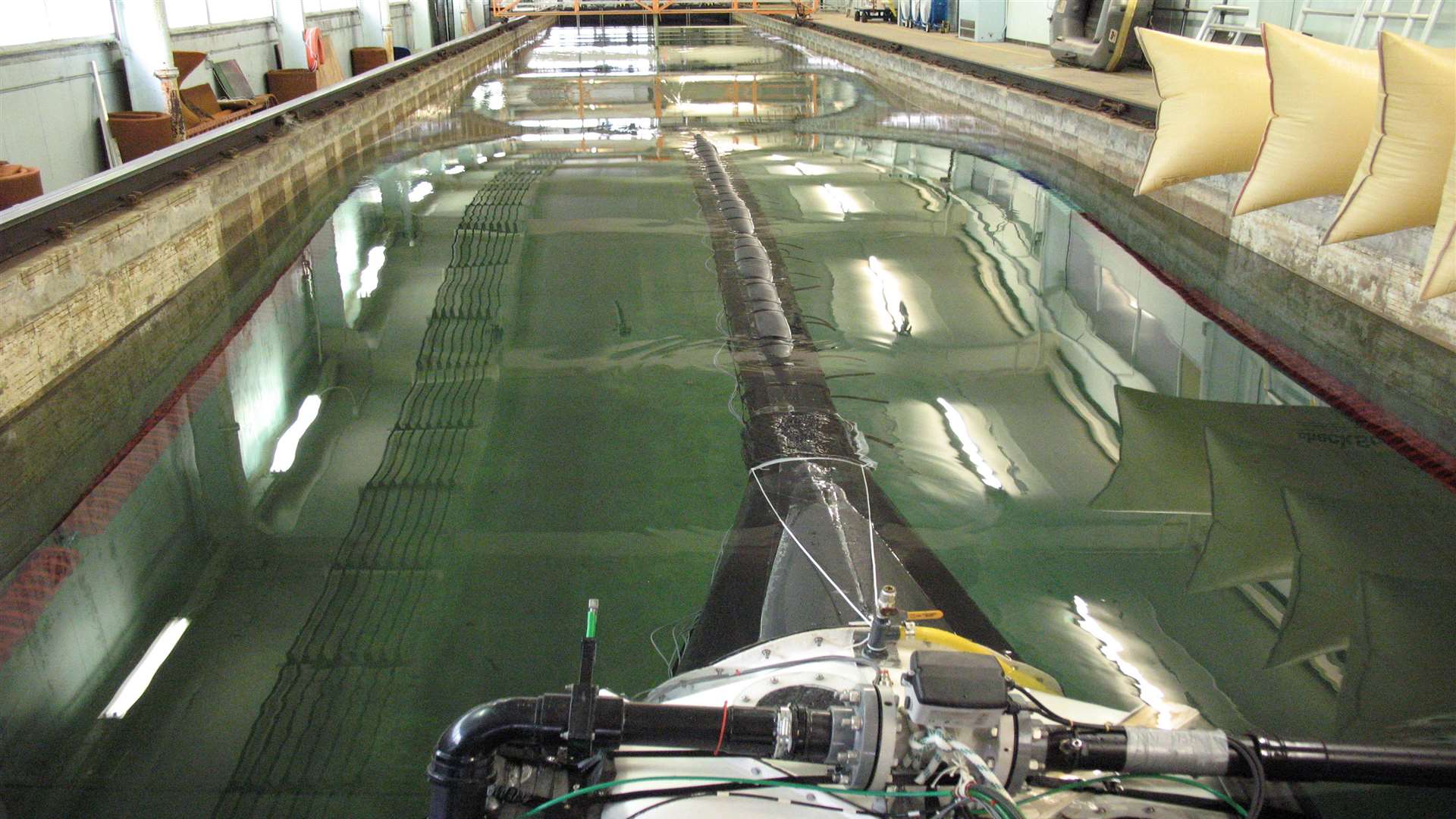 The Anaconda wave energy converter being tested in Strathclyde