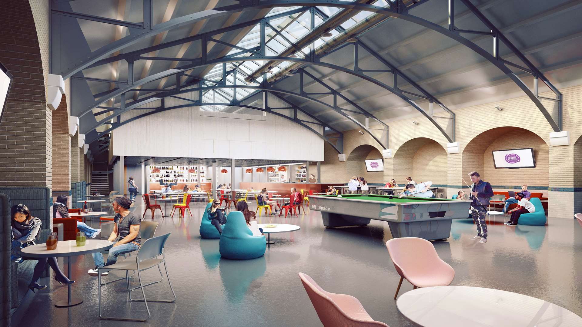 An artist's impression of the student hub at the Medway university campus
