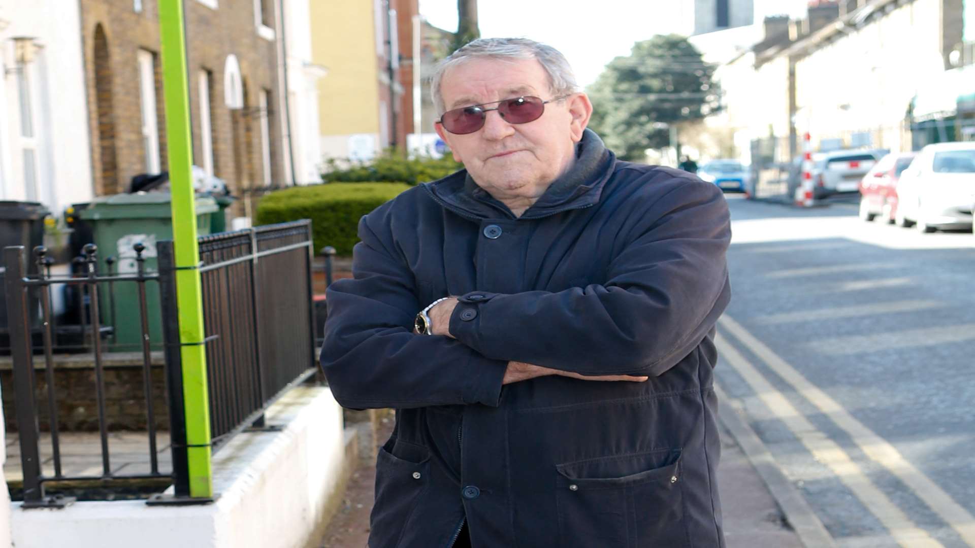 Hengist Court resident Fred Butcher, pictured here in 2013 after he repeatedly complained to Maidstone Borough Council about uncollected rubbish. Picture by: Matthew Walker FM2529991