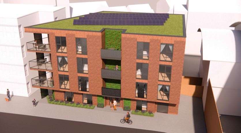 A total of 14 homes are to be built at the site in Gillingham. Picture: Refine Architecture