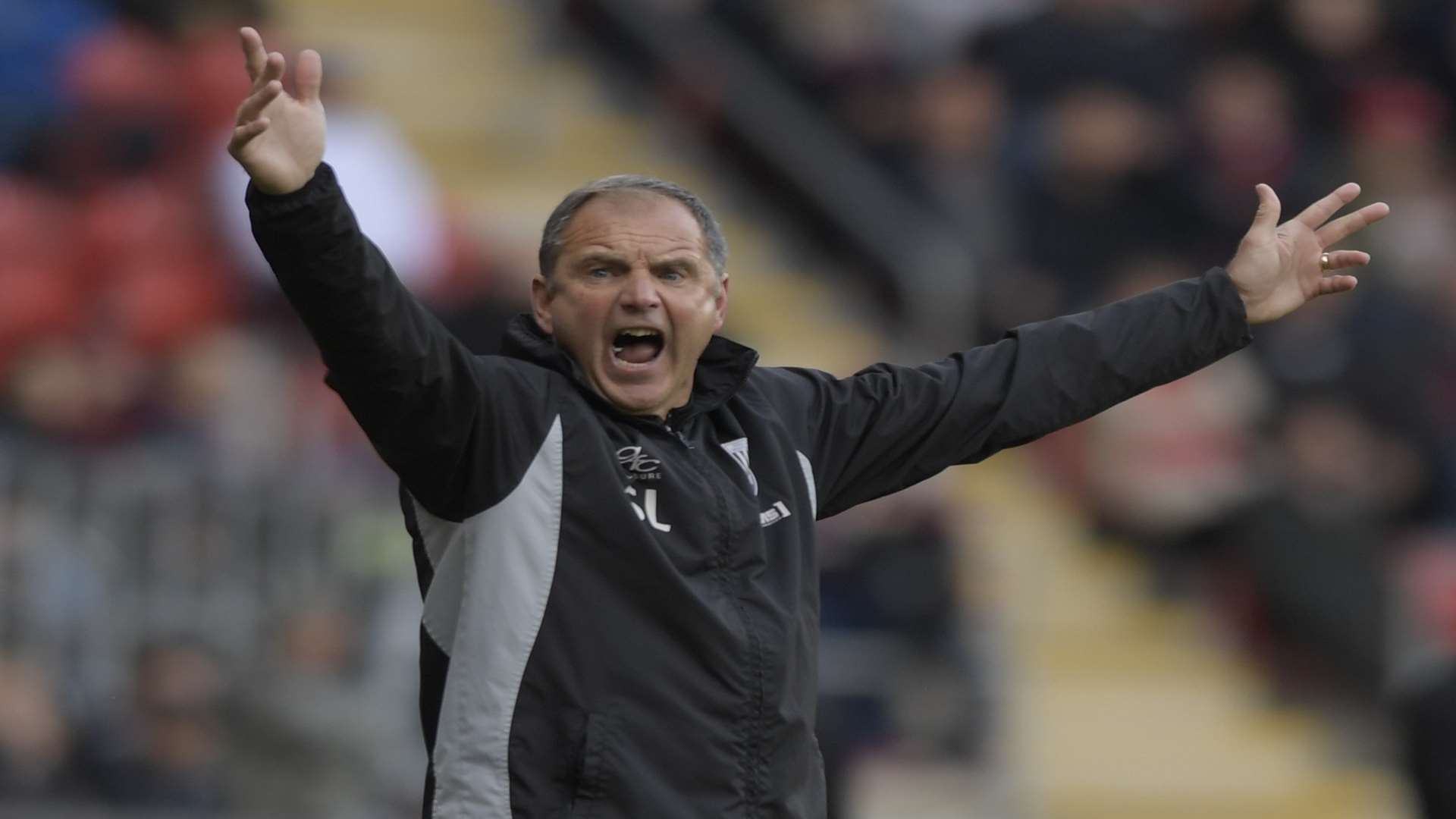 Steve Lovell shows plenty of passion on the touchline Picture: Barry Goodwin