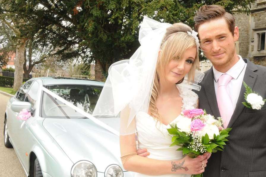 Kayleigh had a wedding photoshoot with male model Danny Wisker as her "groom"