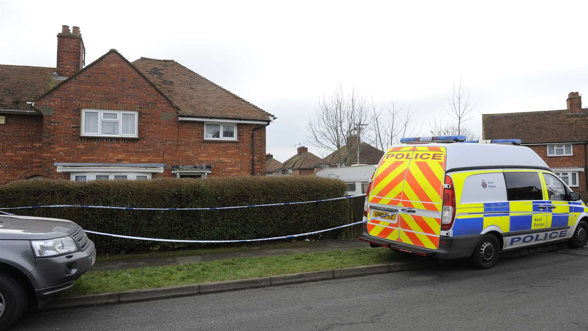 The house in The Avenue, Hersden was taped off. Picture: Tony Flashman.