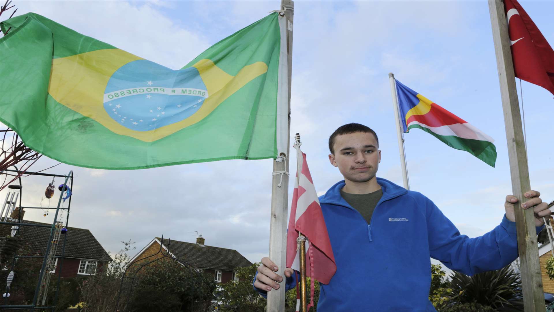 Liam has been told his displaying his flags would disrupt neighbours' views