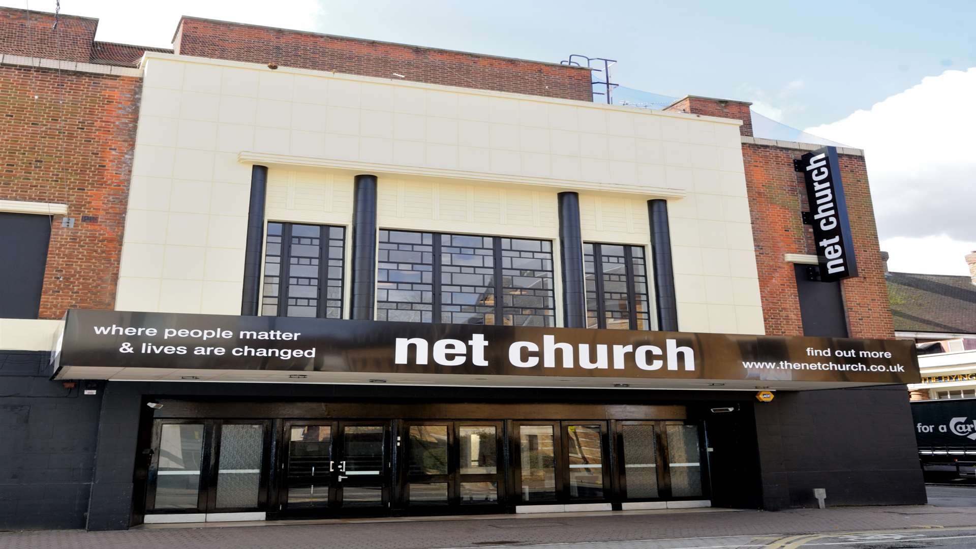 The church was formerly a cinema and a bingo hall.