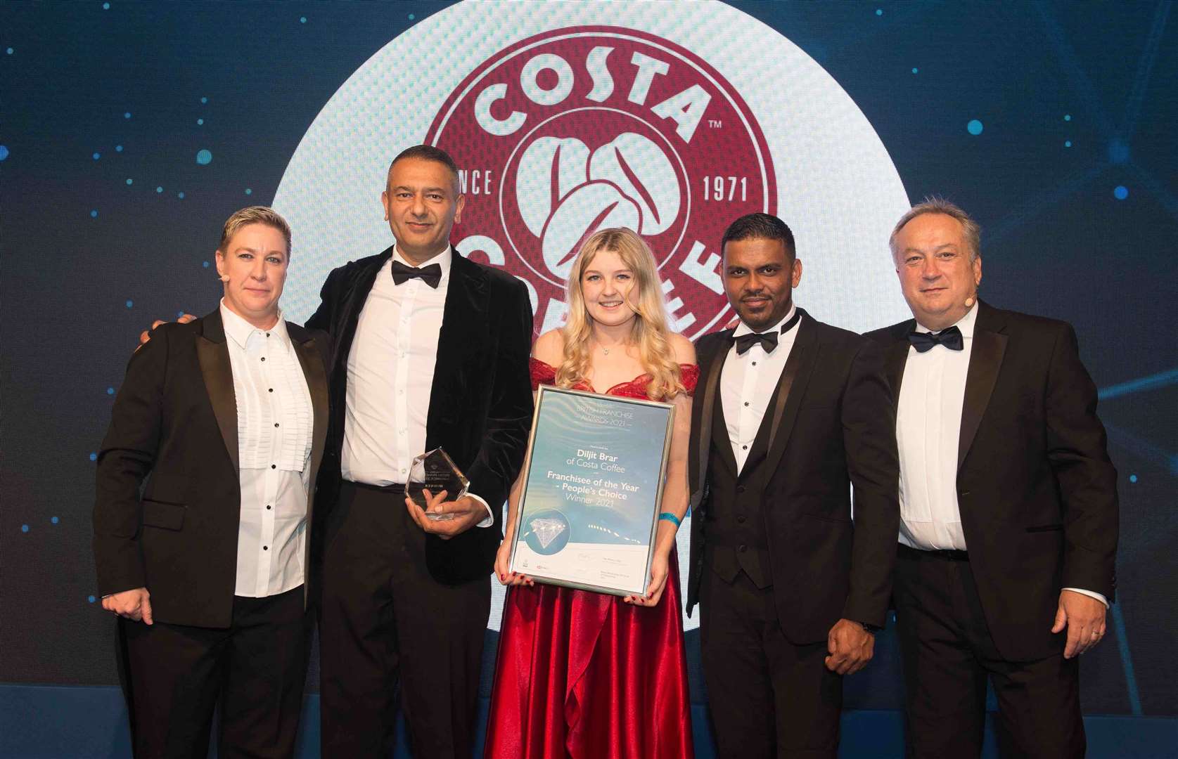 Goldex picks up an award for its work with Costa at the British Franchising Awards in December