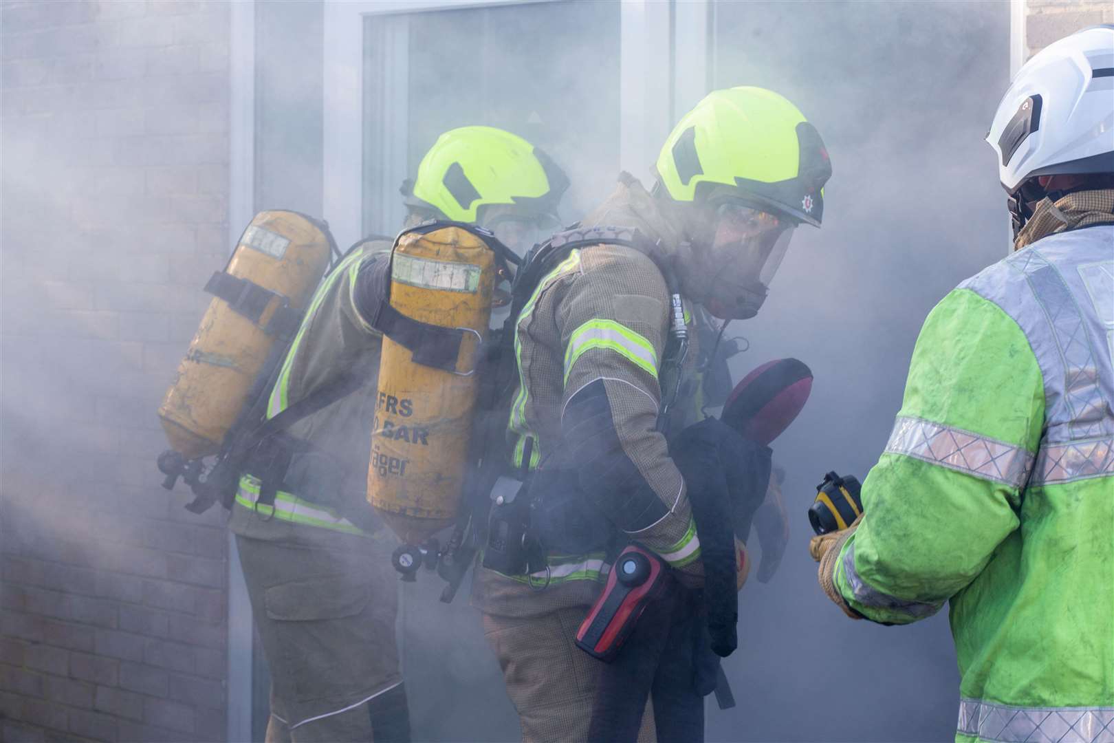 Fire crews were called to the scene in Hythe. Stock image