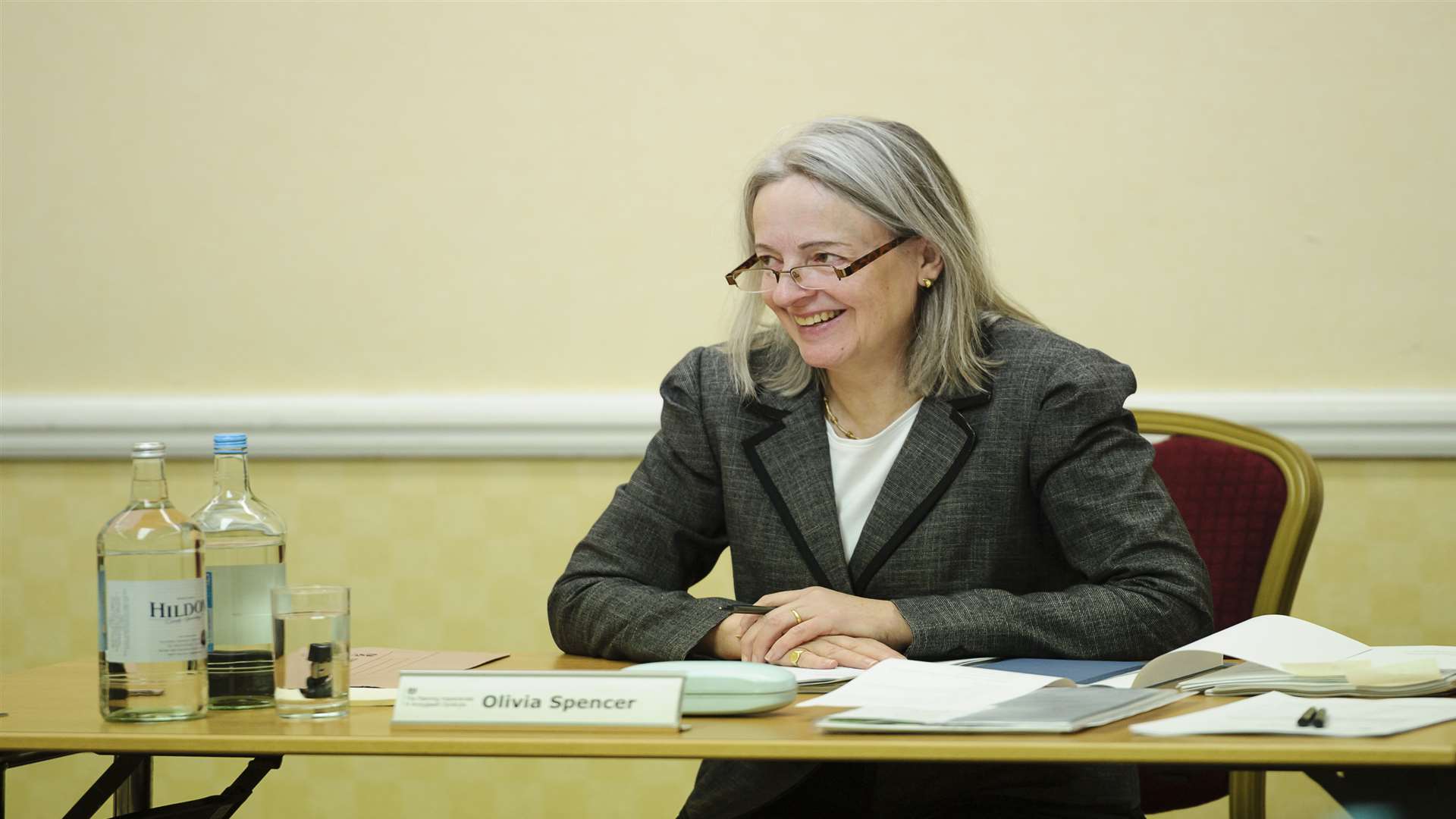 The inspector joins in the laughter at the hearing