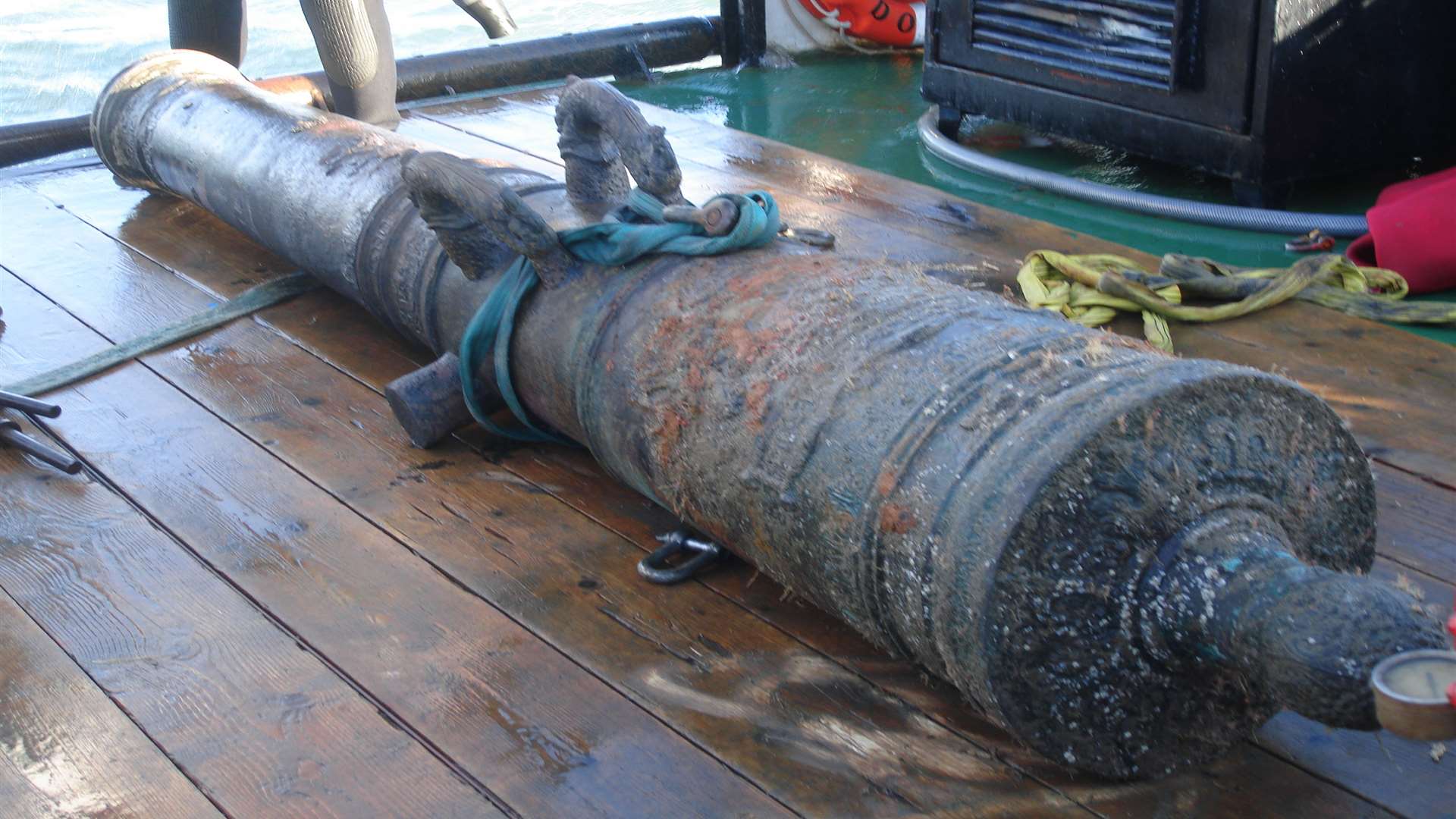 One of the cannon found