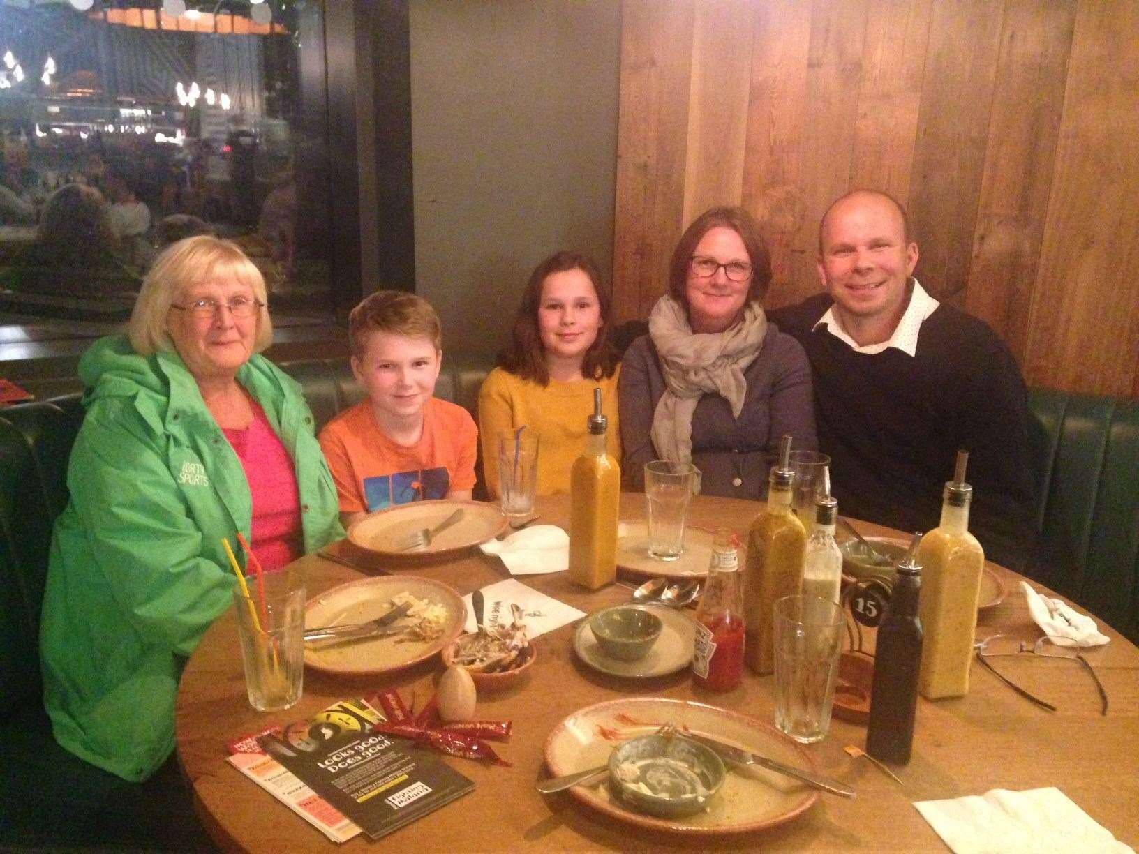 Matt and Sharon Jones with their two children and Sharon's mum, Liz (7682386)