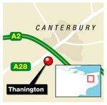 Map of Thannington fire area