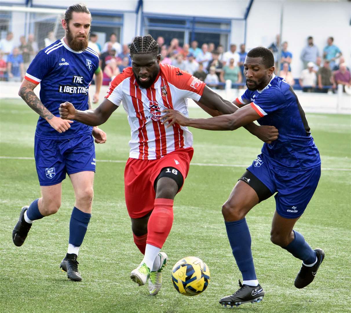 Margate defender Tyrone Sterling – is expected to return for Saturday’s home match against basement boys Concord. Picture: Randolph File
