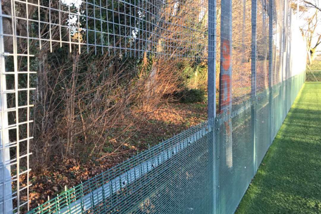 Part of the fence which surrounds the 3G pitch was ripped out.