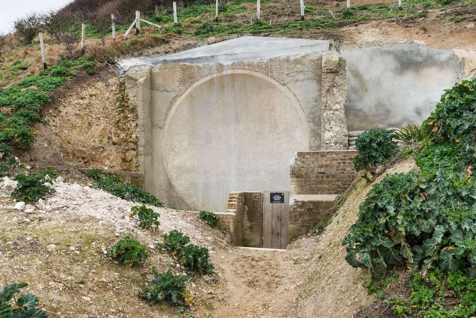 An acoustic mirror in Fan Bay, Dover. Picture: Historic England