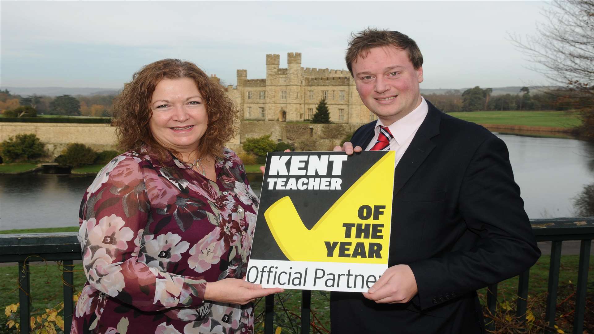 Alyson Howard and Alex Ffrench of William Giles Chartered Accountants announce the firm's support of the Kent Teacher of the Year Awards 2015