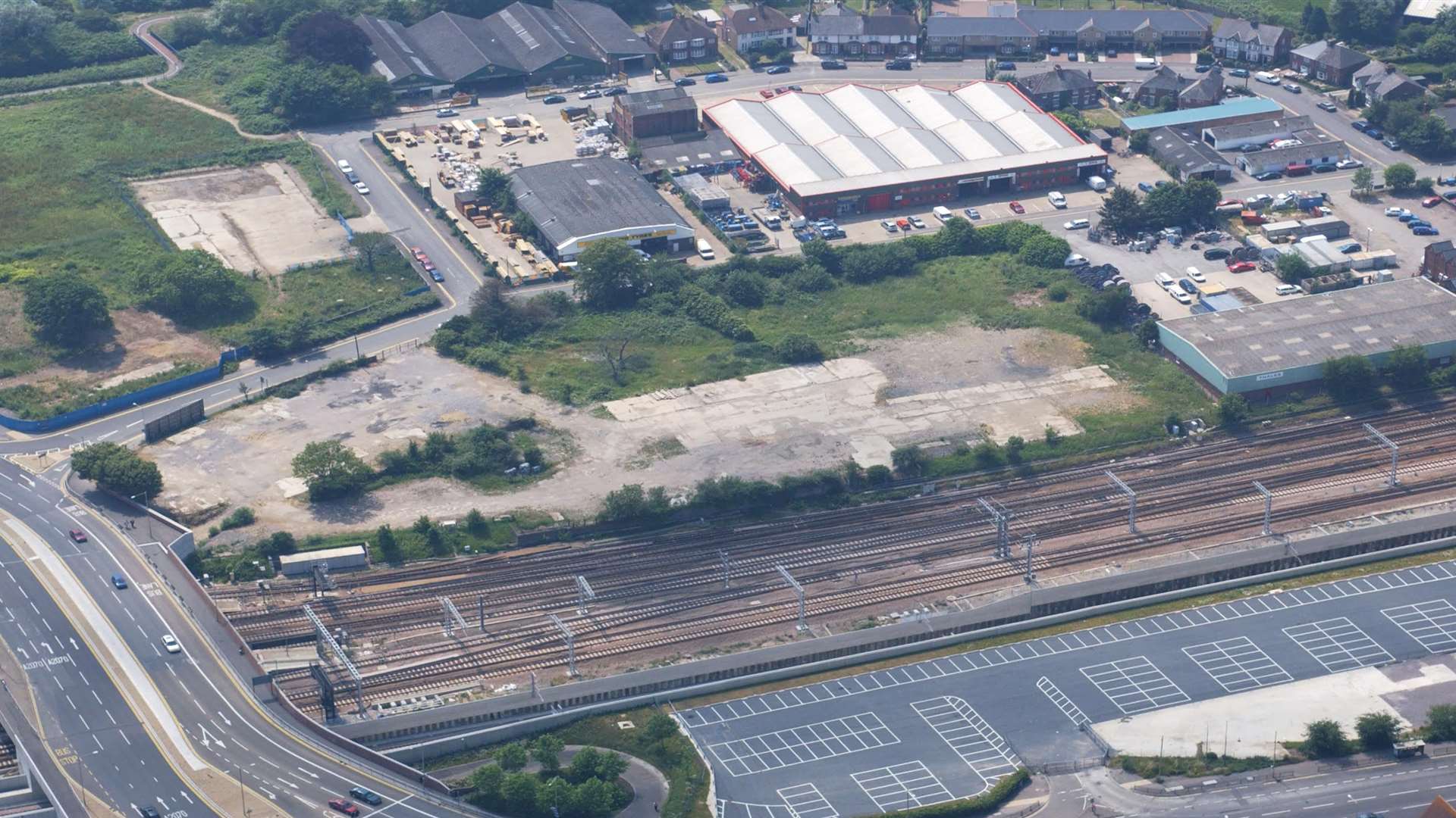 An aerial view of the site. Picture: Simon Burchett