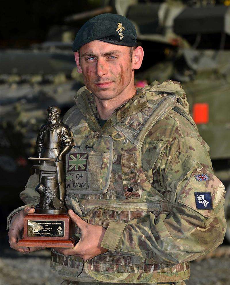 Corporal David Haggarty of The 5th Battalion The Rifles Light Aid Detachment (LAD), has been named Best Royal Electrical and Mechanical Engineers Soldier for 2012/2013