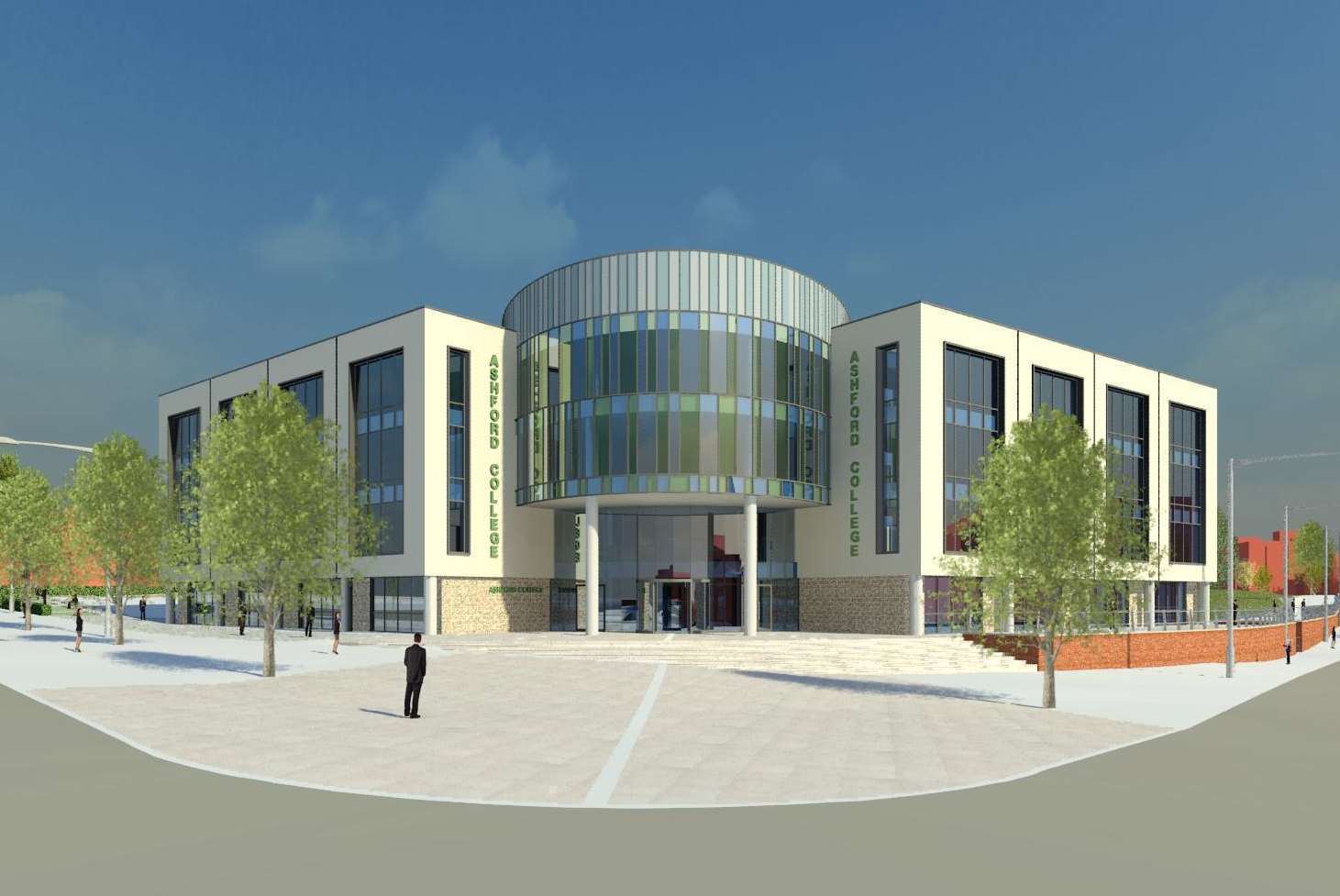 An artist's impression of the new Ashford town centre college.