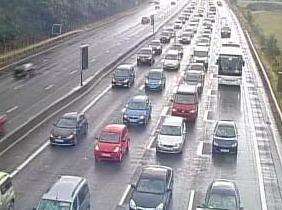 Queues are building on the M25. Picture: Highways England