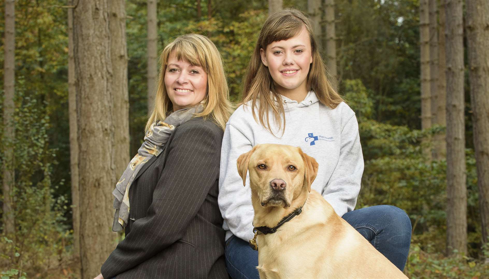 Jane Pearman with her daughter Sophie and dog Scooby