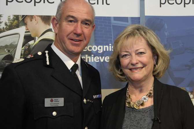 Kent Police chief constable Ian Learmonth and police commissioner Ann Barnes
