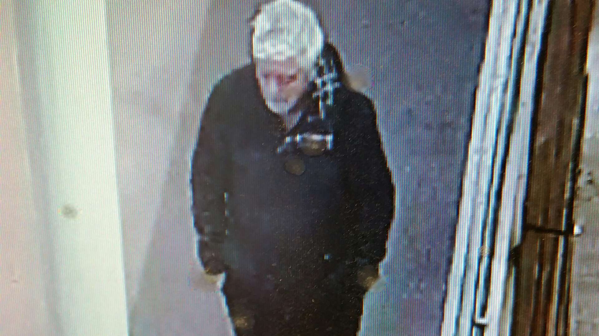 Police have released this CCTV image capturing Edward Jones near the train station yesterday
