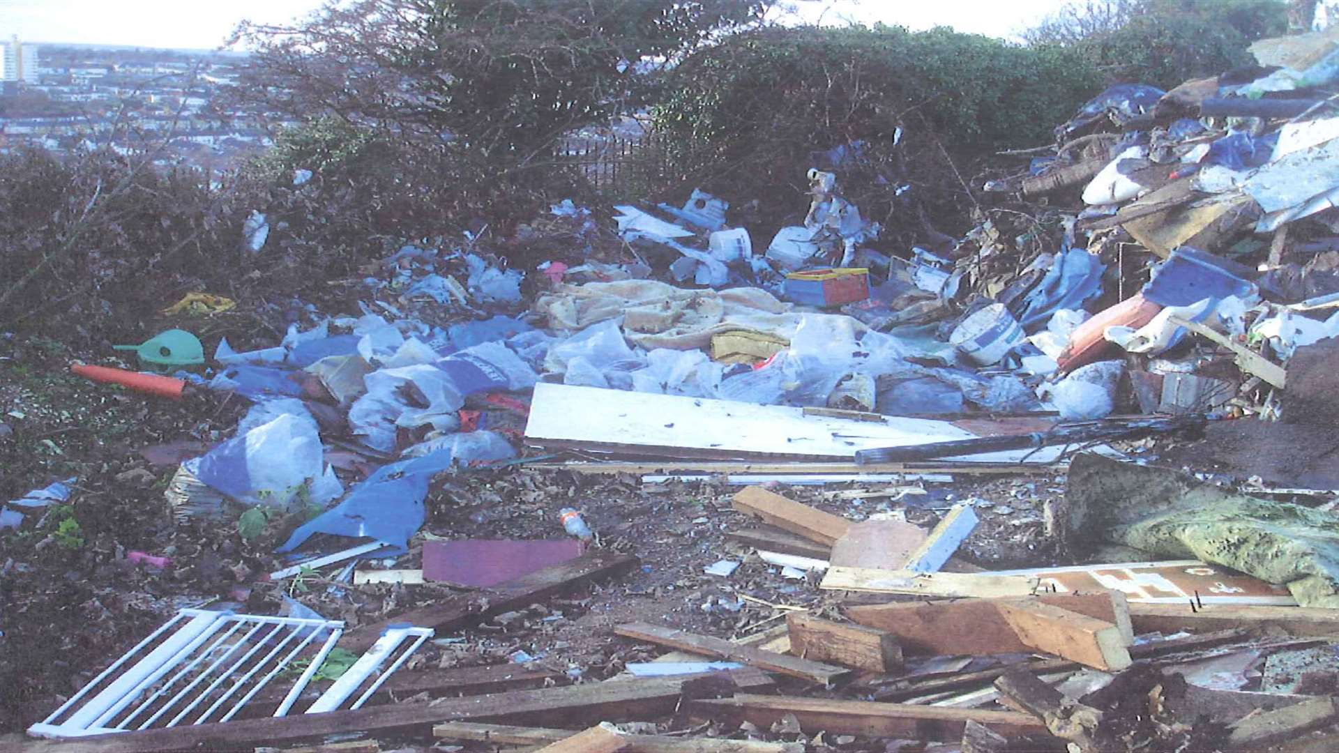 Dobson unlawfully lived on land owned by Southern Water where tonnes of rubbish was dumped