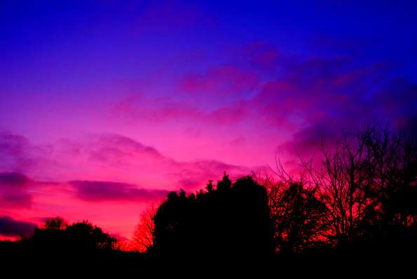 Deep red sunset at Capel-le-Ferne. Picture: Nicky Vines