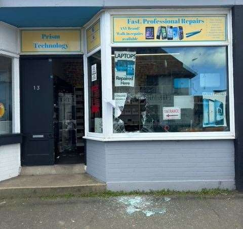 Prism Technology in Deal was burgled. Picture: Mathew Culver