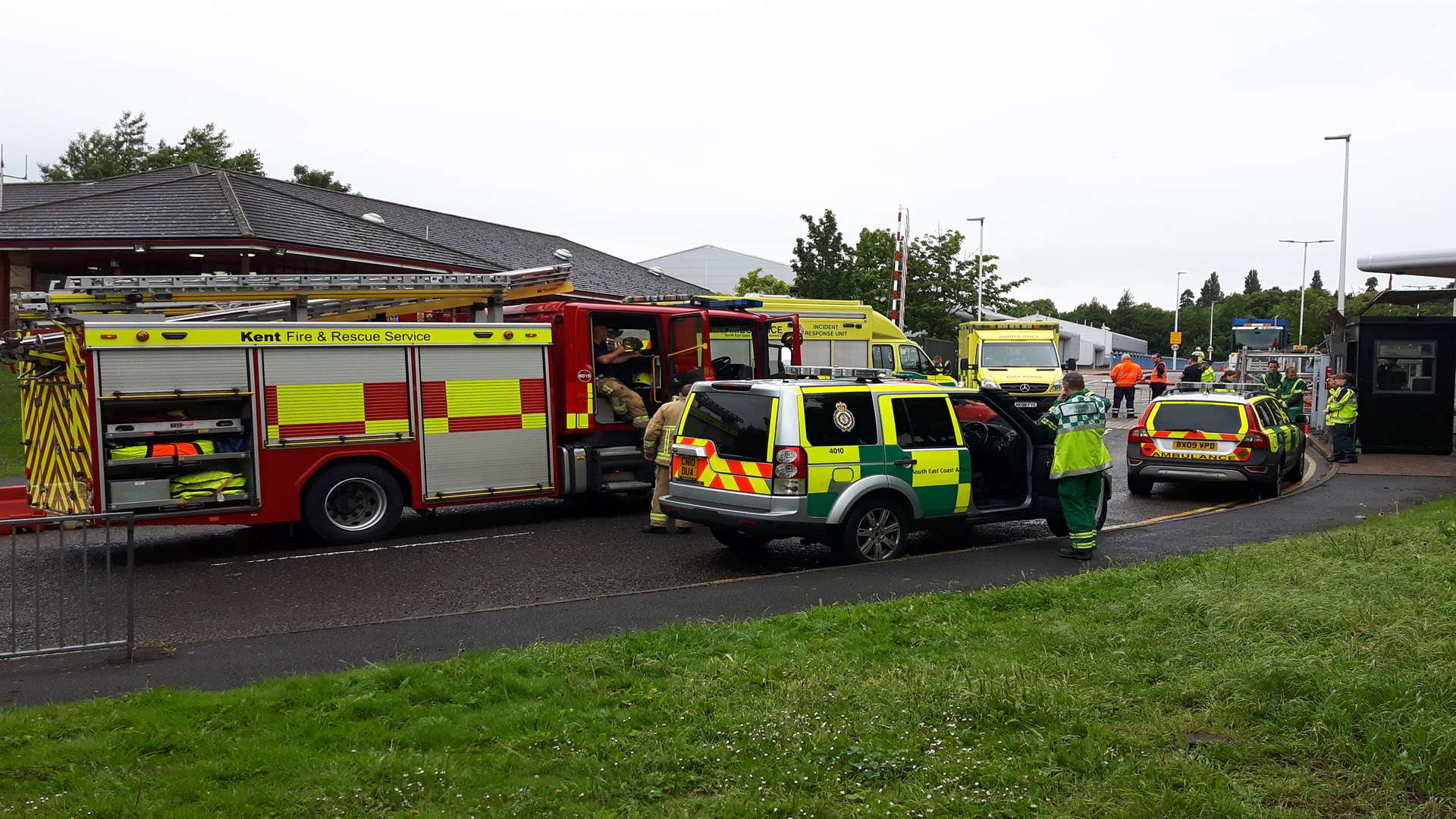 Emergency services were called to the chemical incident