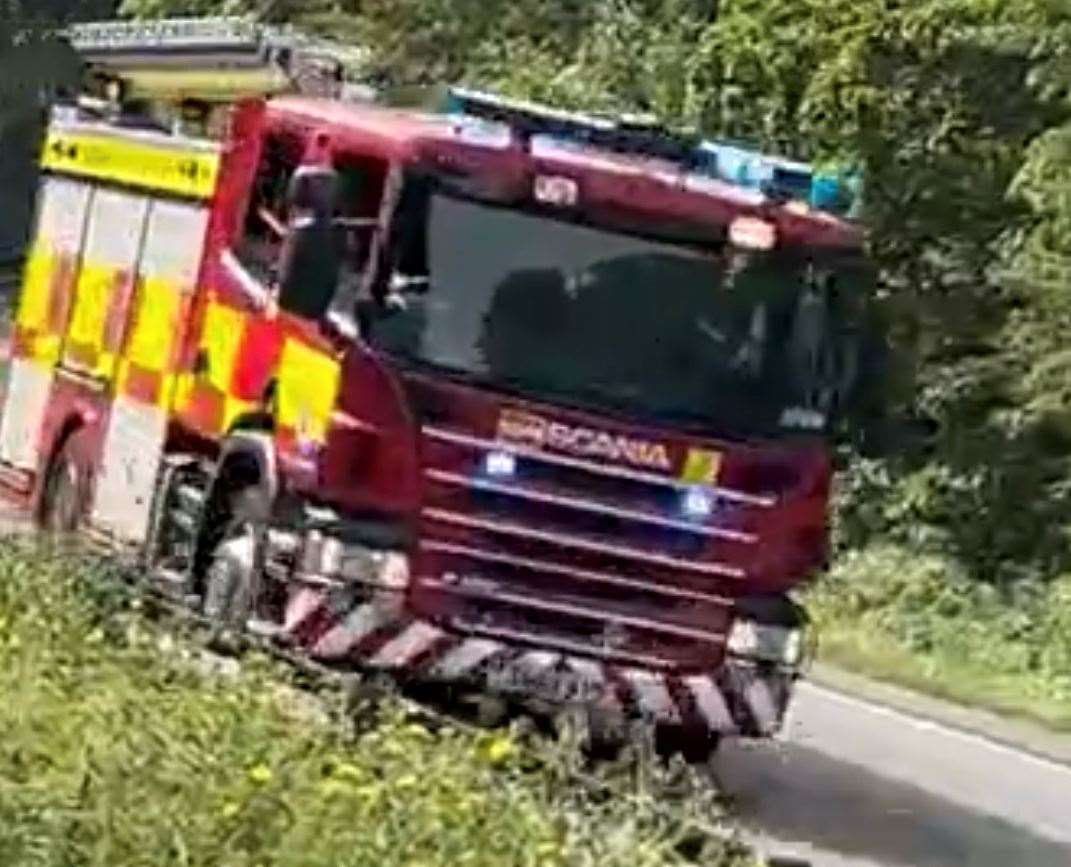Two fire engines were spotted at the scene. Picture: Jack Daniel Wells