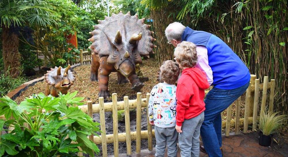 Drusillas' Lawrence Smith with his grandsons at the Jurassic Jungle