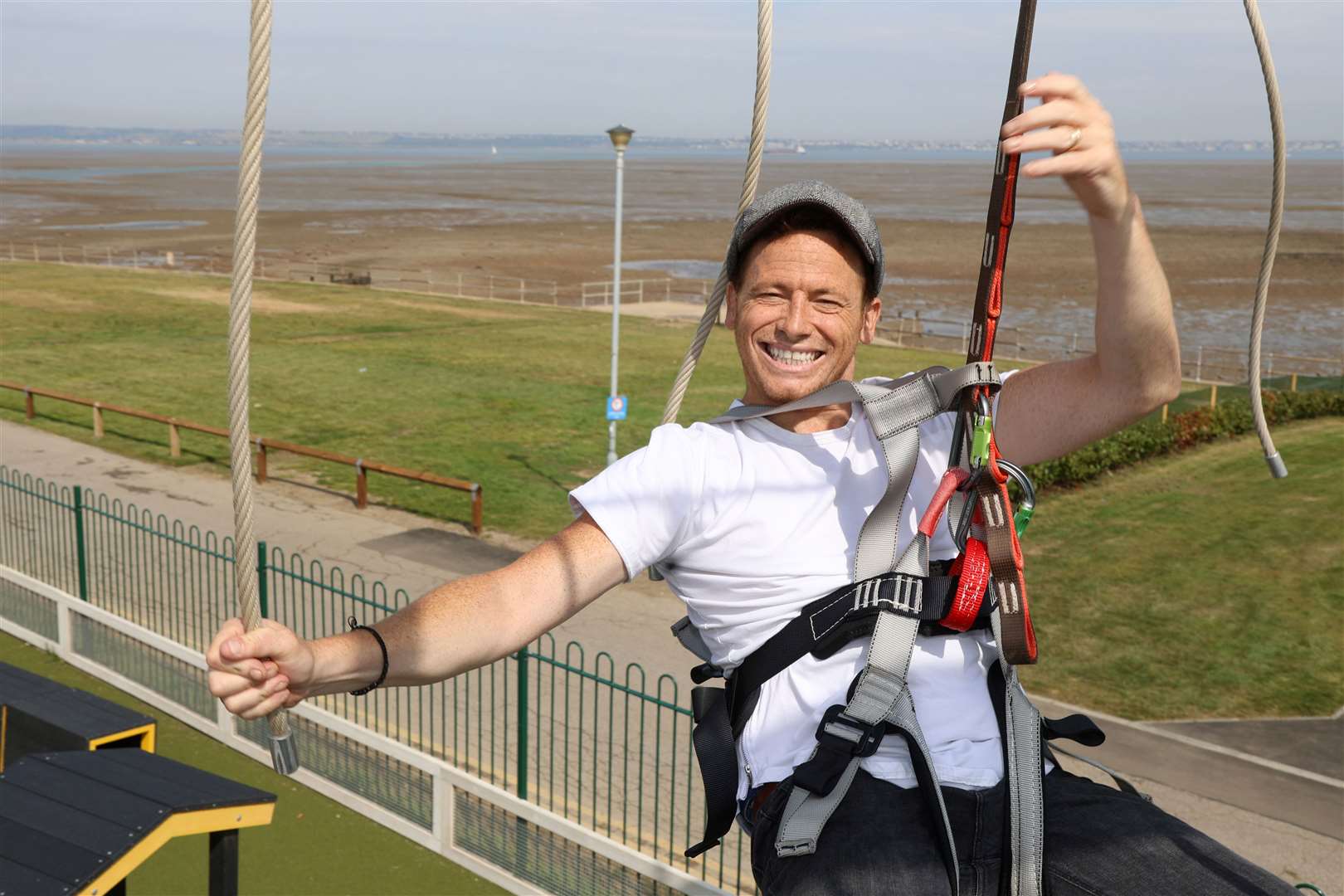 Joe Swash was seen at the holiday park today. Picture: Lia Toby/PA Wire