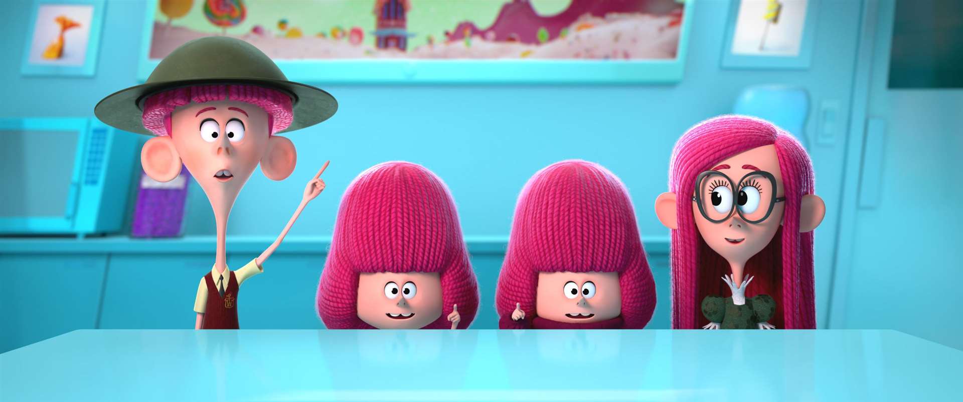 The Willoughbys. Pictured: Timothy (voiced by Will Forte), twin brothers Barnaby A and Barnaby B and little sister Jane (Alessia Cara) Picture: PA Photo/Netflix