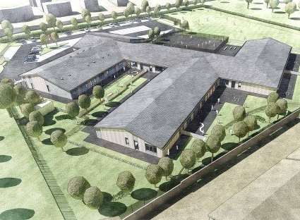An aerial view of how the new Aspire School in Sittingbourne would look