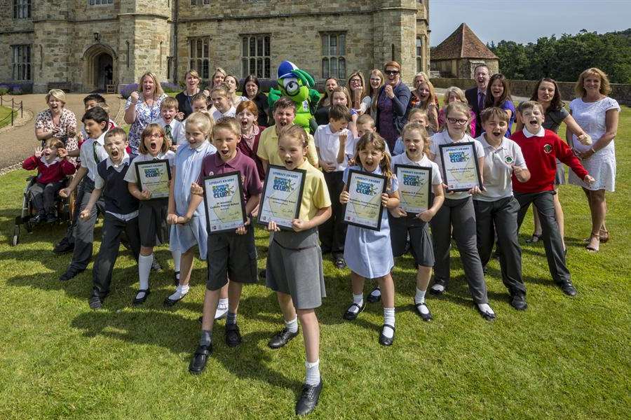 Primary schools receive their awards at the first ever Kent Literacy Awards staged at Leeds Castle