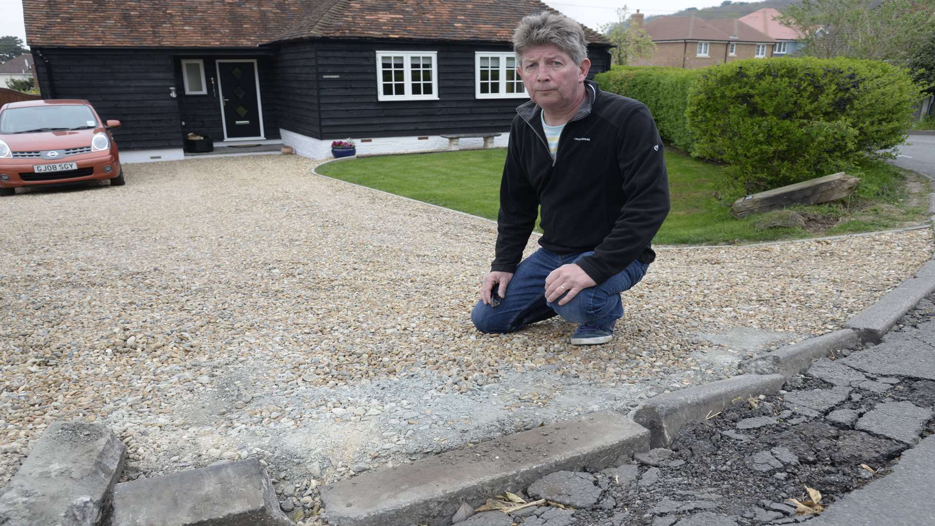 Antony Ives fear a lorry will smash into his bedroom.