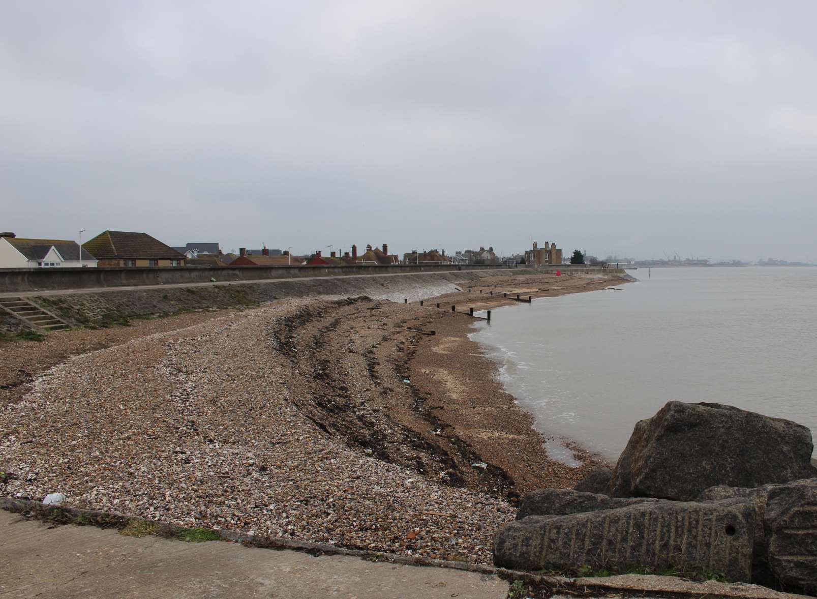 The bay at Sheerness in front of the Ship on Shore pub where a new harbour could be built