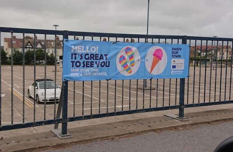 The council's new signs at Gorrell Tank car park in Whitstable. Picture: Canterbury City Council