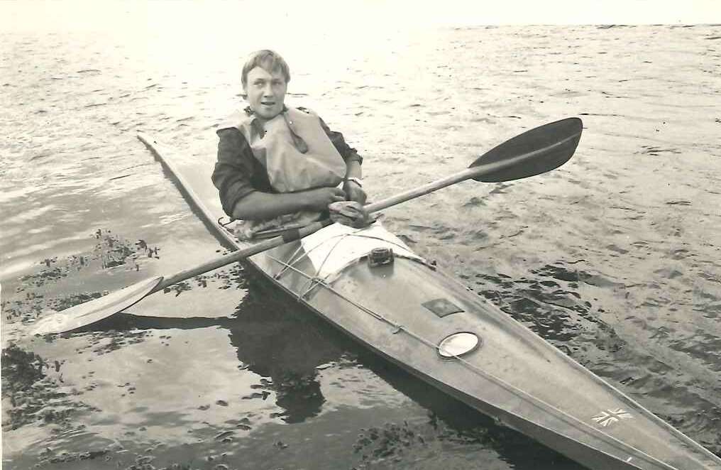 Geoff pictured in Kippford, Scotland, before his ill-fated attempt to cross the Solway Firth