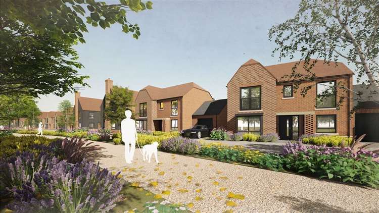A CGI image of new homes, released last year, at Alkerden village. Picture: Bellway UK