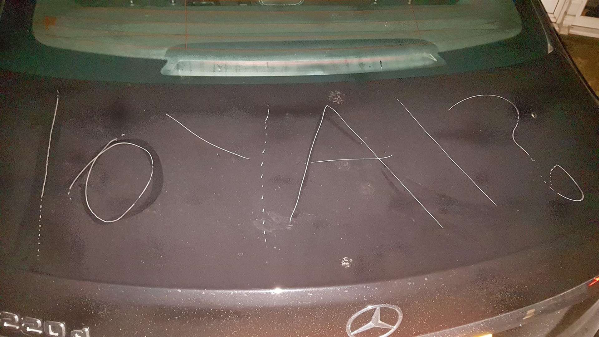 Peter Styles-Martin's car was scribed with 'loyal' in Hamilton Road (5457351)