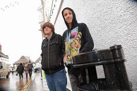 Michael Cottrell and his friend Joseph Kilsby objecting to smoking outseide shop doors.